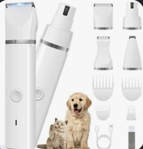 4-in-1 Electric Pet Grooming Kit for Cats & Dogs