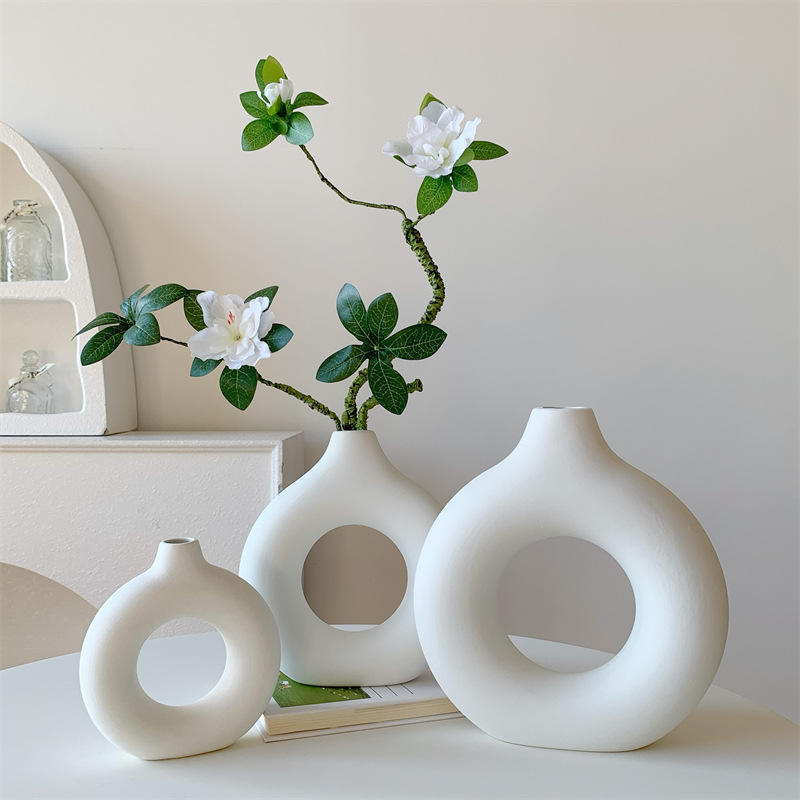 Nordic Donut Ceramic Vase Set of 3
